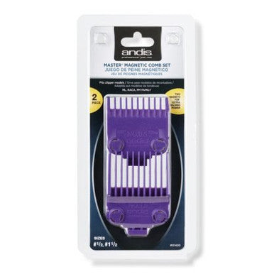 ANDIS Magnet Comb Set - Master Cordless 2Pce Set #0.5  #1.5